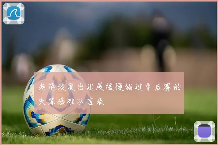 老范谈复出进展缓慢错过季后赛的失落感难以言表
